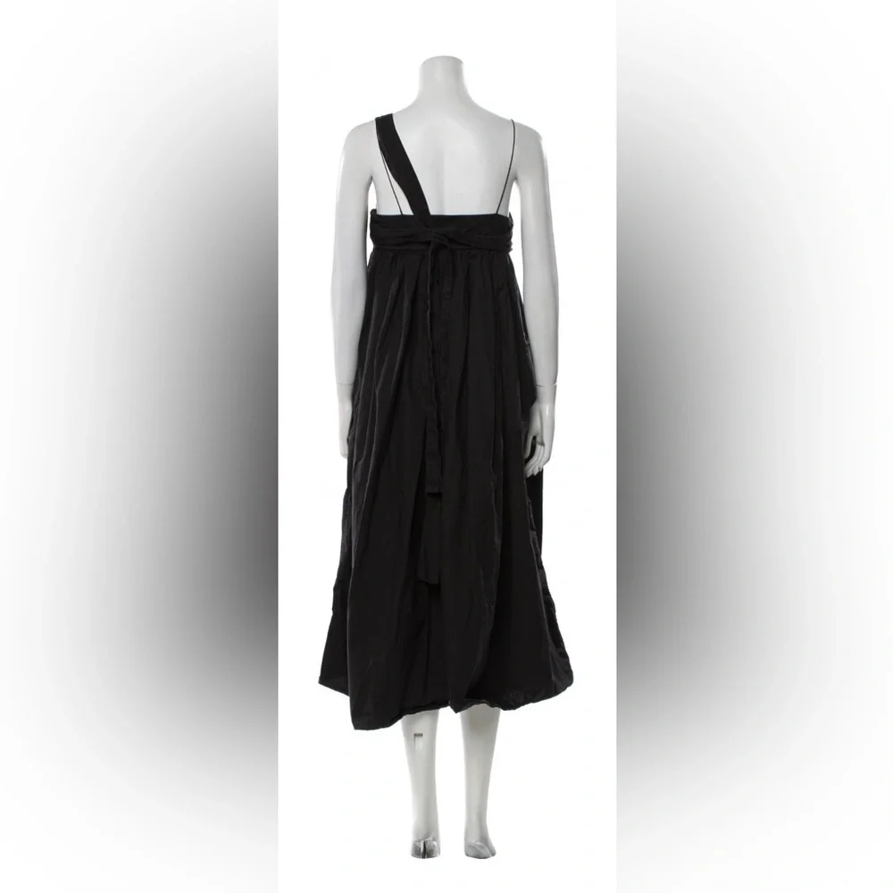 Chic Cecilie Bahnsen Black One-Shoulder Midi Vera Dress - Picture 7 of 7